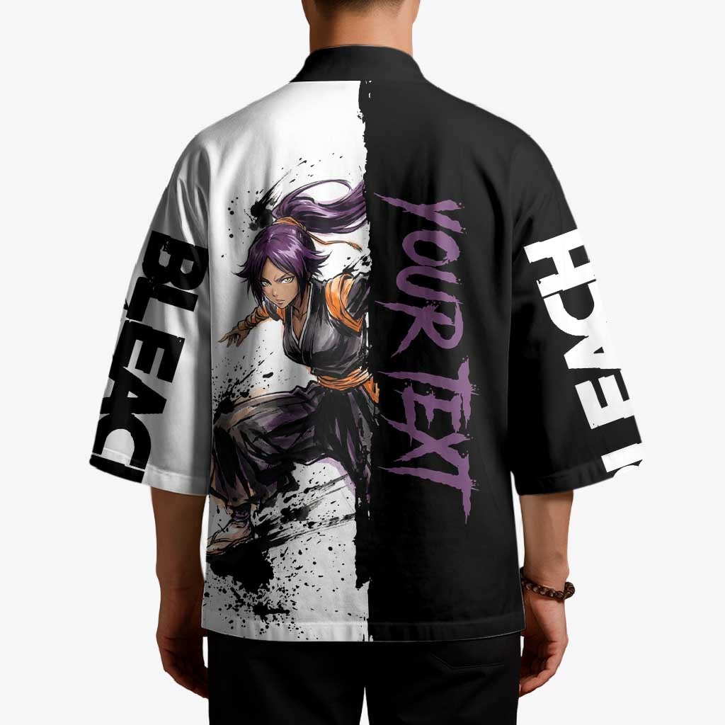 Personalized Yoruichi Shihouin Kimono Ink Splash Anime Brush Style
