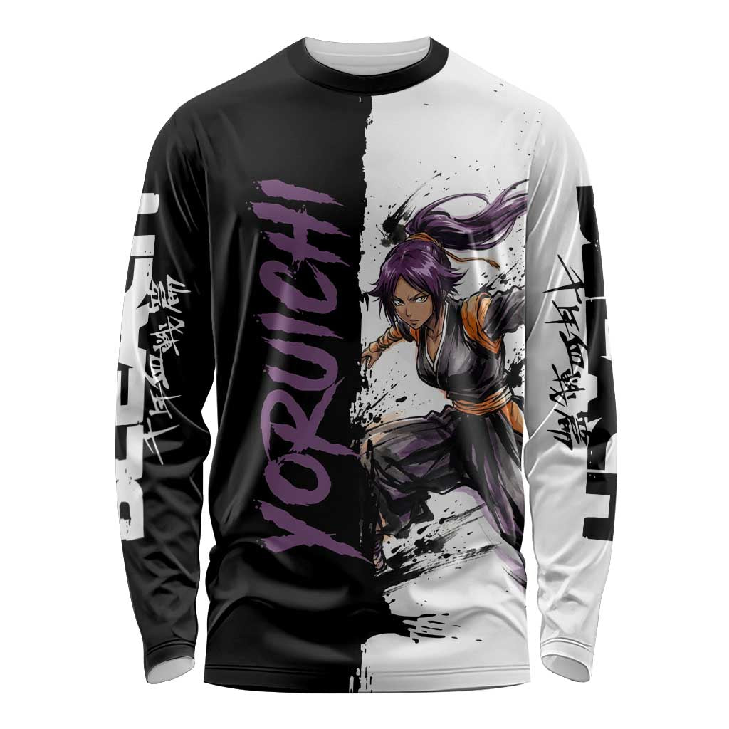 Personalized Yoruichi Shihouin Long Sleeve Shirt Ink Splash Anime Brush Style