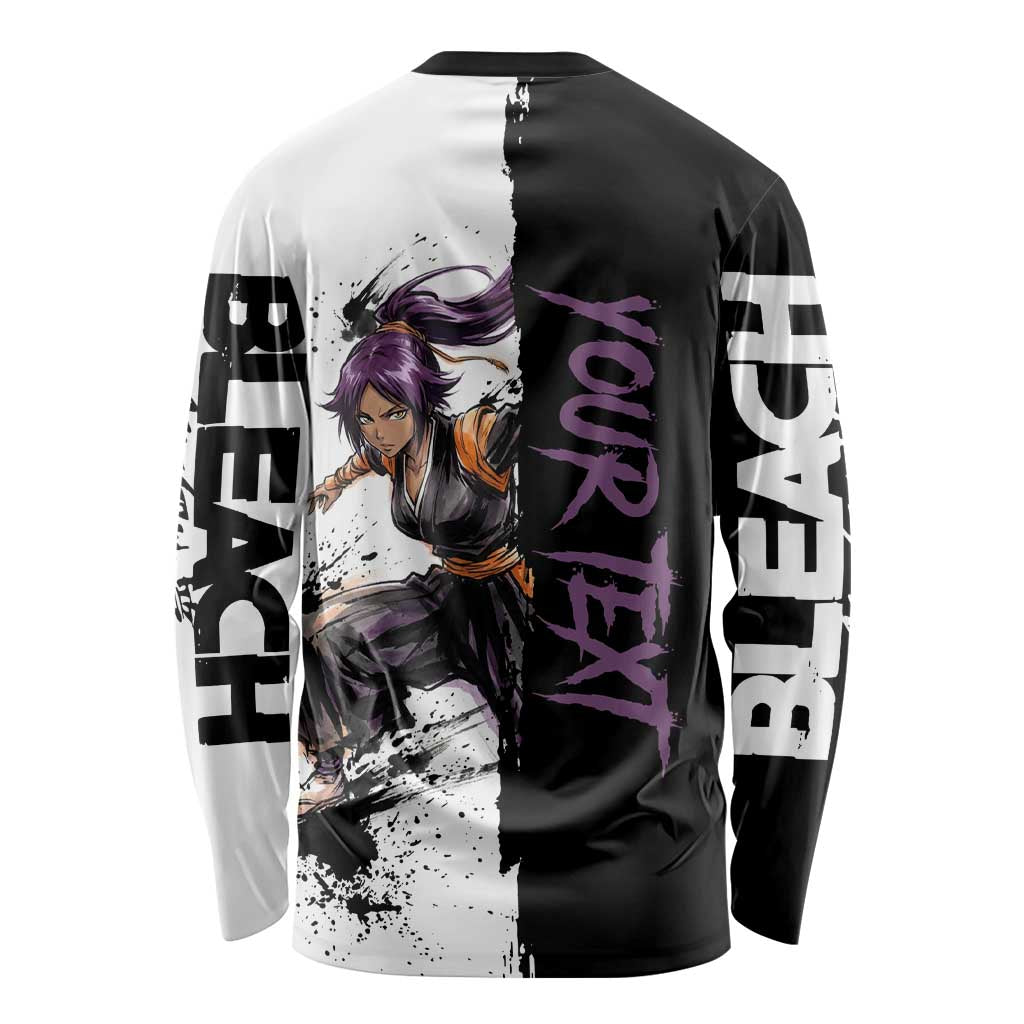 Personalized Yoruichi Shihouin Long Sleeve Shirt Ink Splash Anime Brush Style