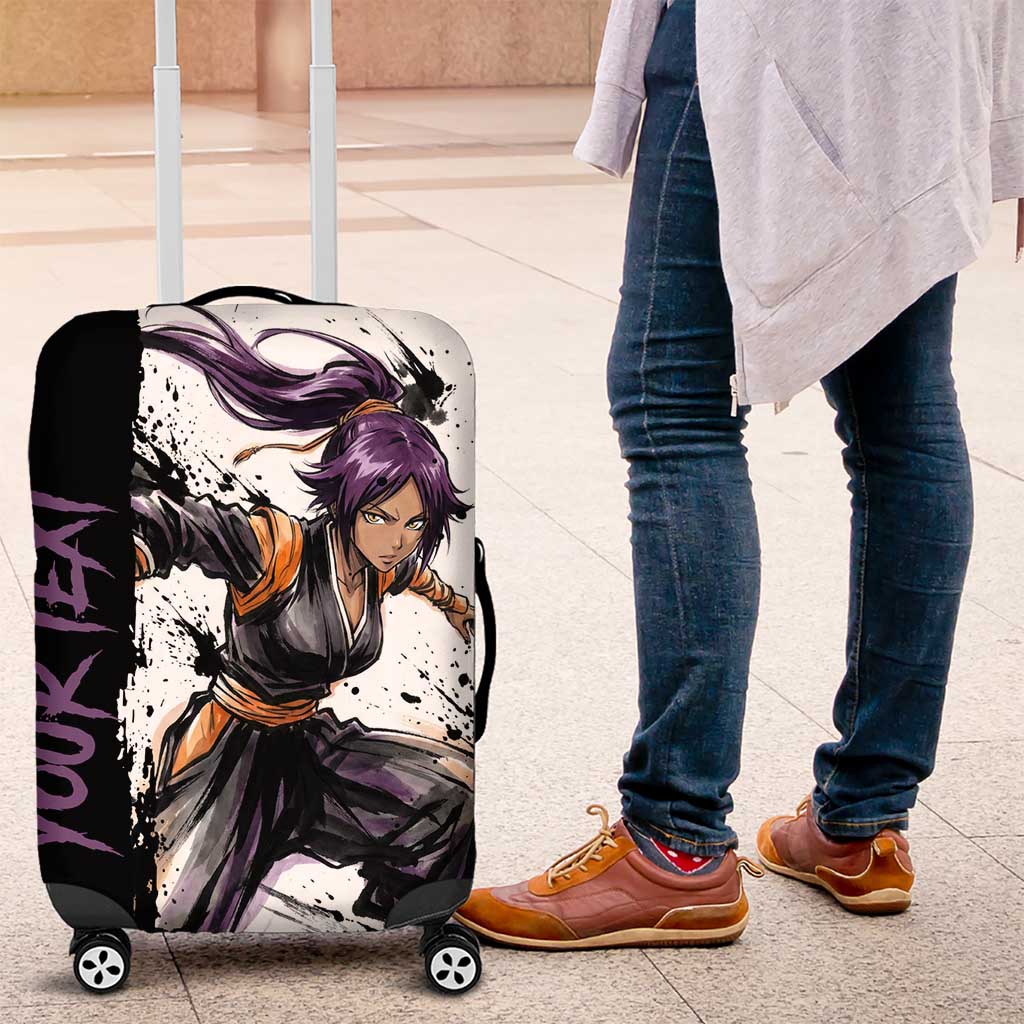 Personalized Yoruichi Shihouin Luggage Cover Ink Splash Anime Brush Style