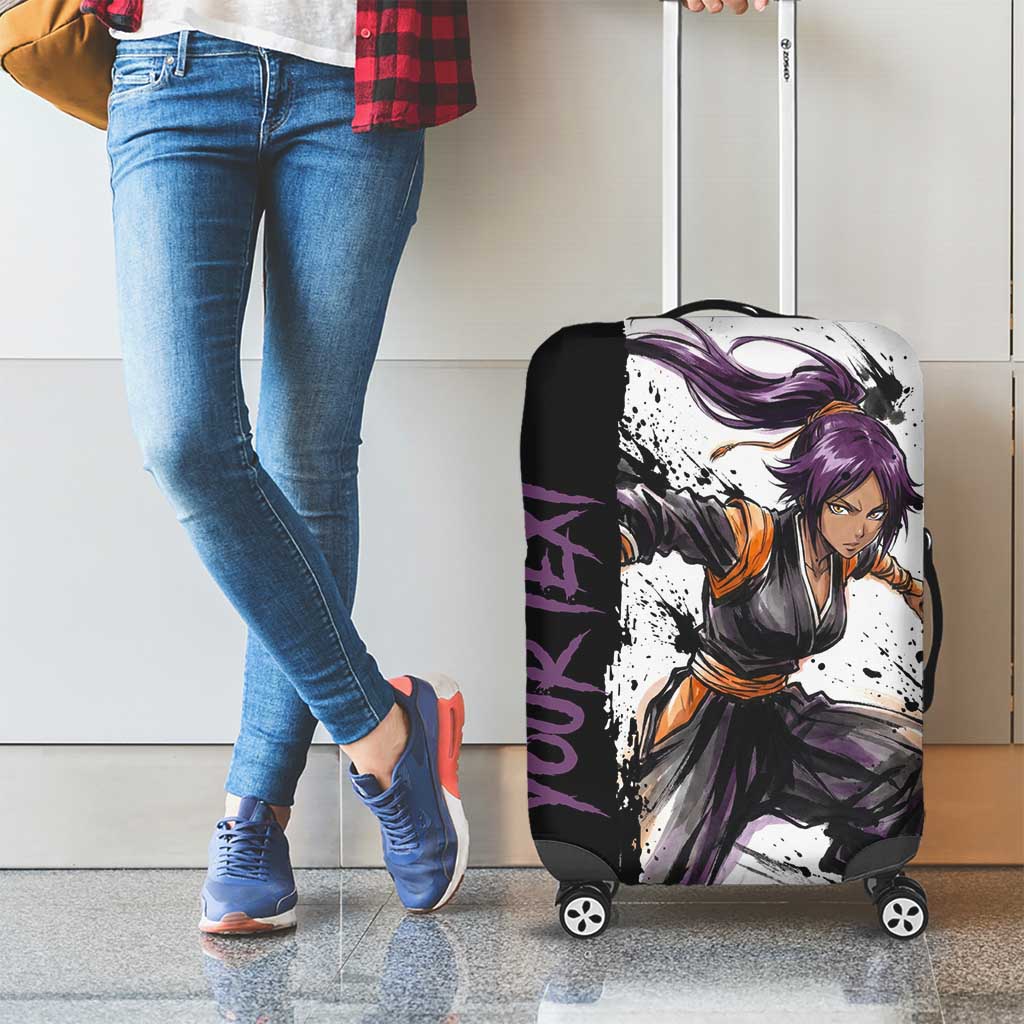 Personalized Yoruichi Shihouin Luggage Cover Ink Splash Anime Brush Style