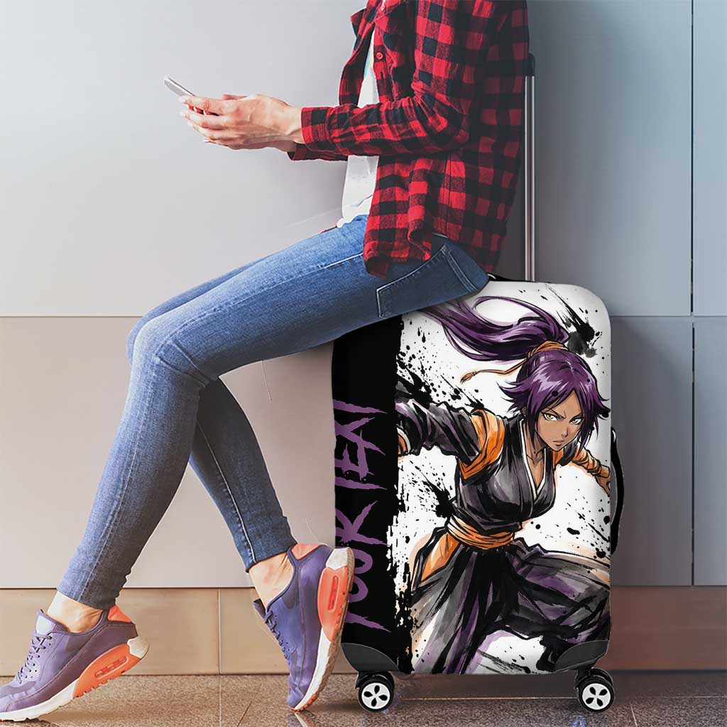 Personalized Yoruichi Shihouin Luggage Cover Ink Splash Anime Brush Style