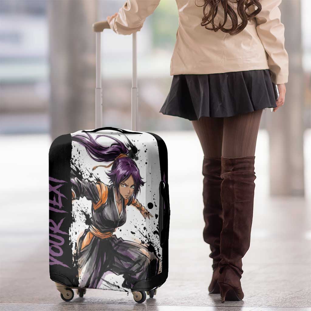 Personalized Yoruichi Shihouin Luggage Cover Ink Splash Anime Brush Style