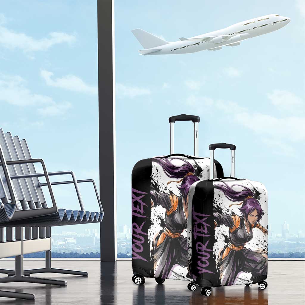 Personalized Yoruichi Shihouin Luggage Cover Ink Splash Anime Brush Style