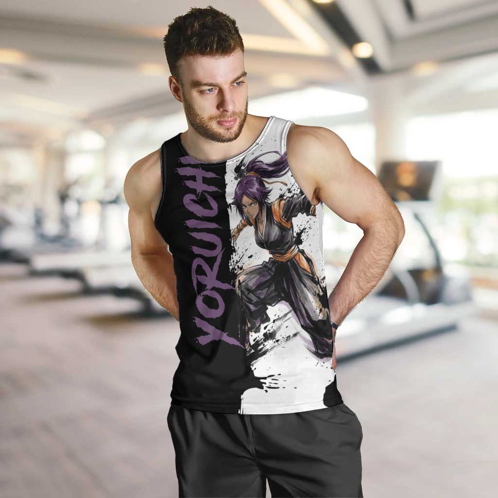 Personalized Yoruichi Shihouin Men Tank Top Ink Splash Anime Brush Style