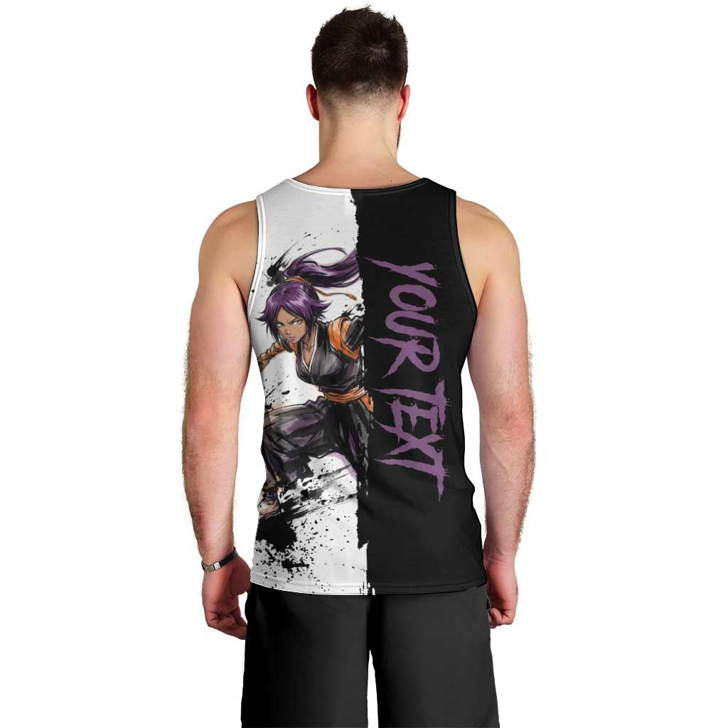 Personalized Yoruichi Shihouin Men Tank Top Ink Splash Anime Brush Style