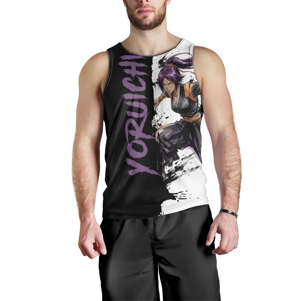 Personalized Yoruichi Shihouin Men Tank Top Ink Splash Anime Brush Style