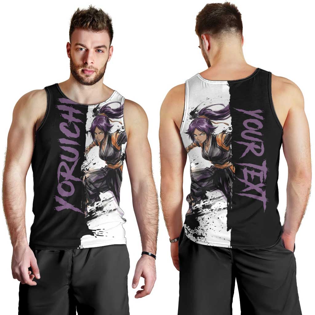 Personalized Yoruichi Shihouin Men Tank Top Ink Splash Anime Brush Style
