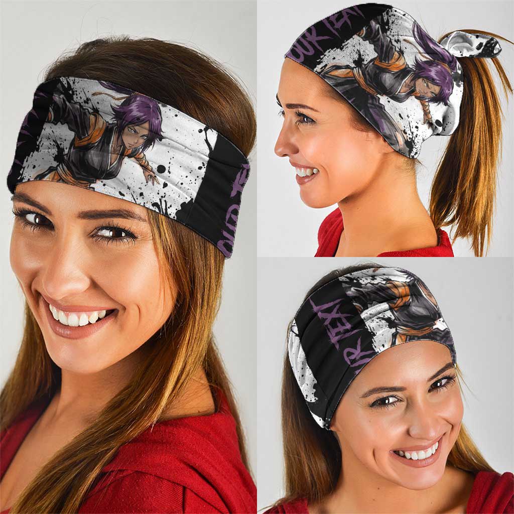 Personalized Yoruichi Shihouin Neck Gaiter Ink Splash Anime Brush Style