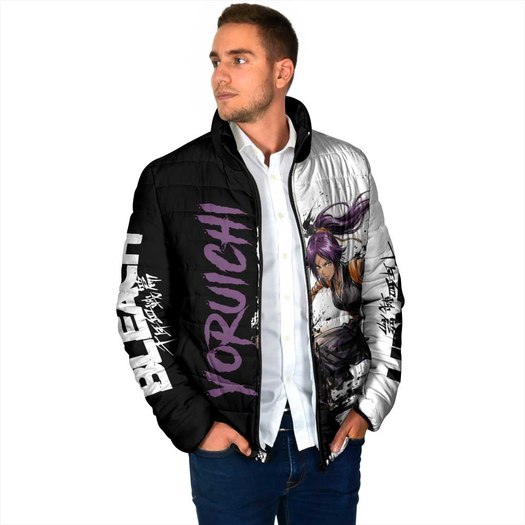Personalized Yoruichi Shihouin Padded Jacket Ink Splash Anime Brush Style