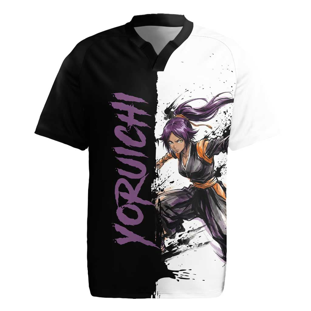 Personalized Yoruichi Shihouin Rugby Jersey Ink Splash Anime Brush Style