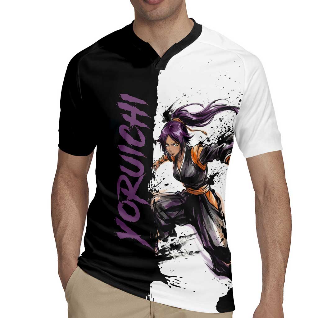 Personalized Yoruichi Shihouin Rugby Jersey Ink Splash Anime Brush Style