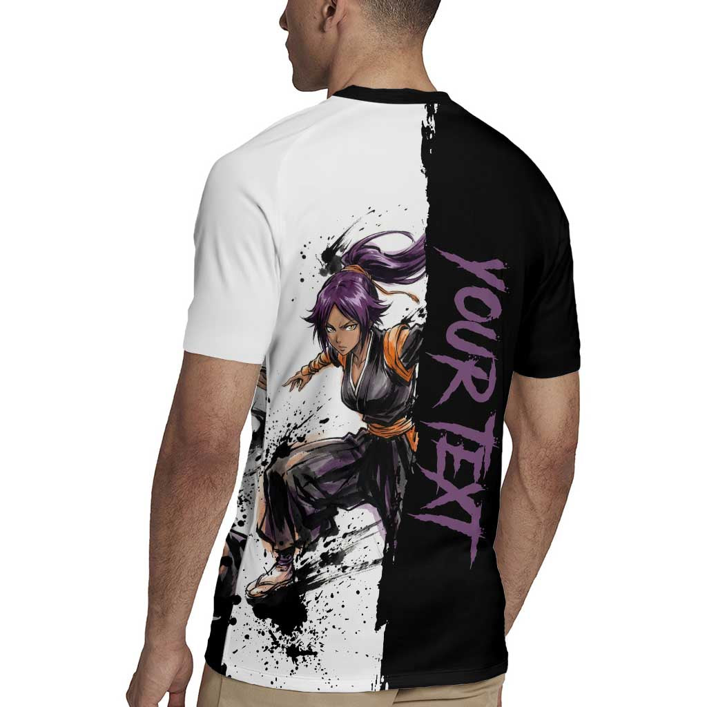 Personalized Yoruichi Shihouin Rugby Jersey Ink Splash Anime Brush Style