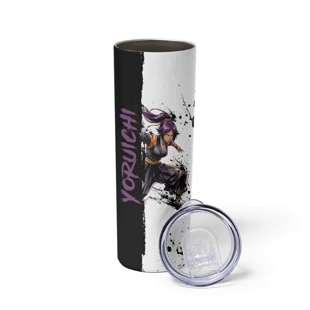 Personalized Yoruichi Shihouin Skinny Tumbler Ink Splash Anime Brush Style