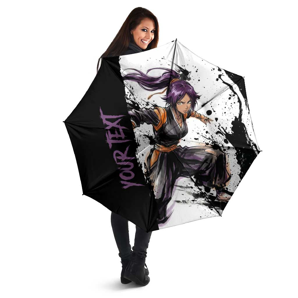 Personalized Yoruichi Shihouin Umbrella Ink Splash Anime Brush Style