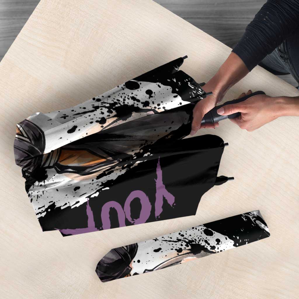 Personalized Yoruichi Shihouin Umbrella Ink Splash Anime Brush Style