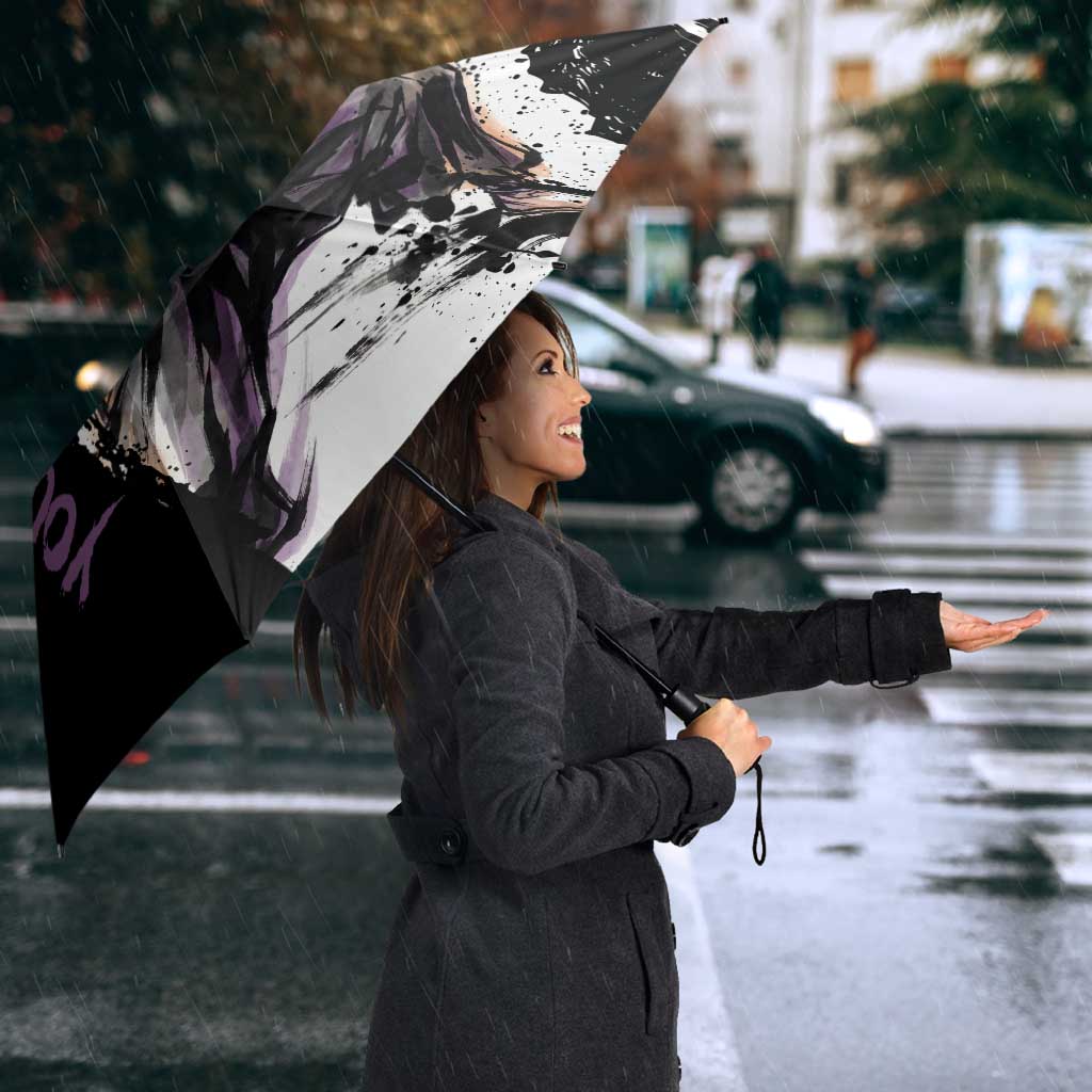 Personalized Yoruichi Shihouin Umbrella Ink Splash Anime Brush Style