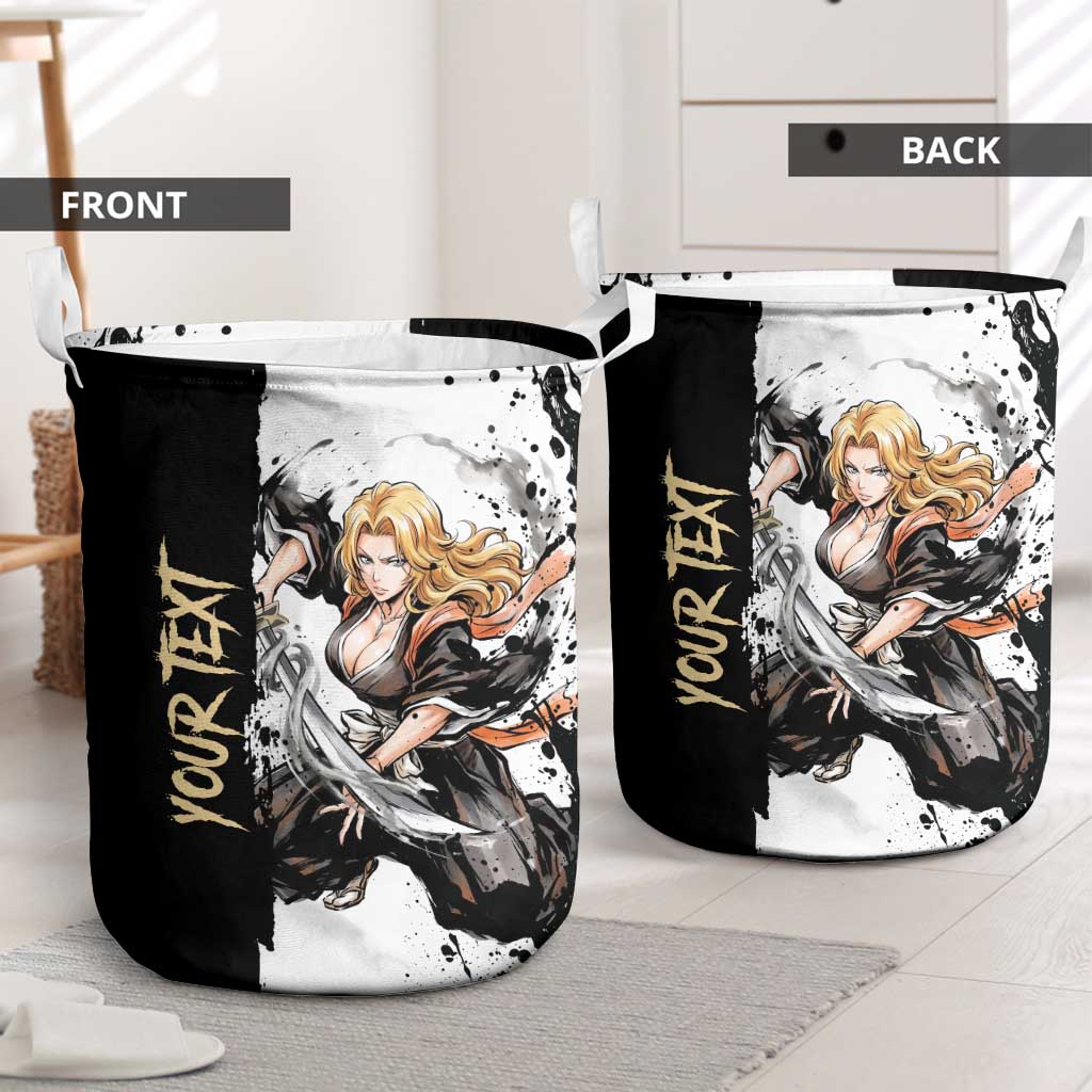 Personalized Rangiku Matsumoto Laundry Basket Ink Splash Anime Brush Style