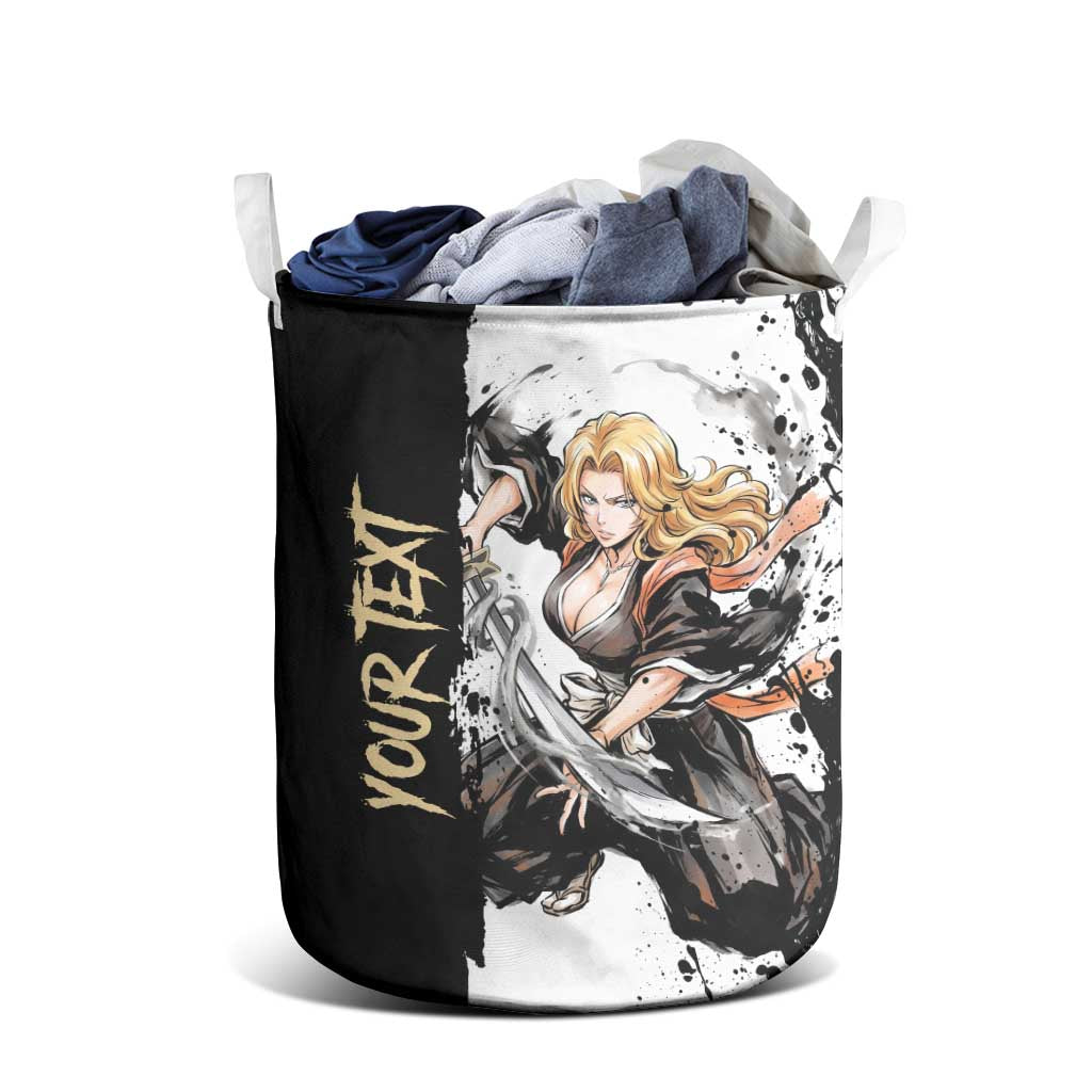 Personalized Rangiku Matsumoto Laundry Basket Ink Splash Anime Brush Style