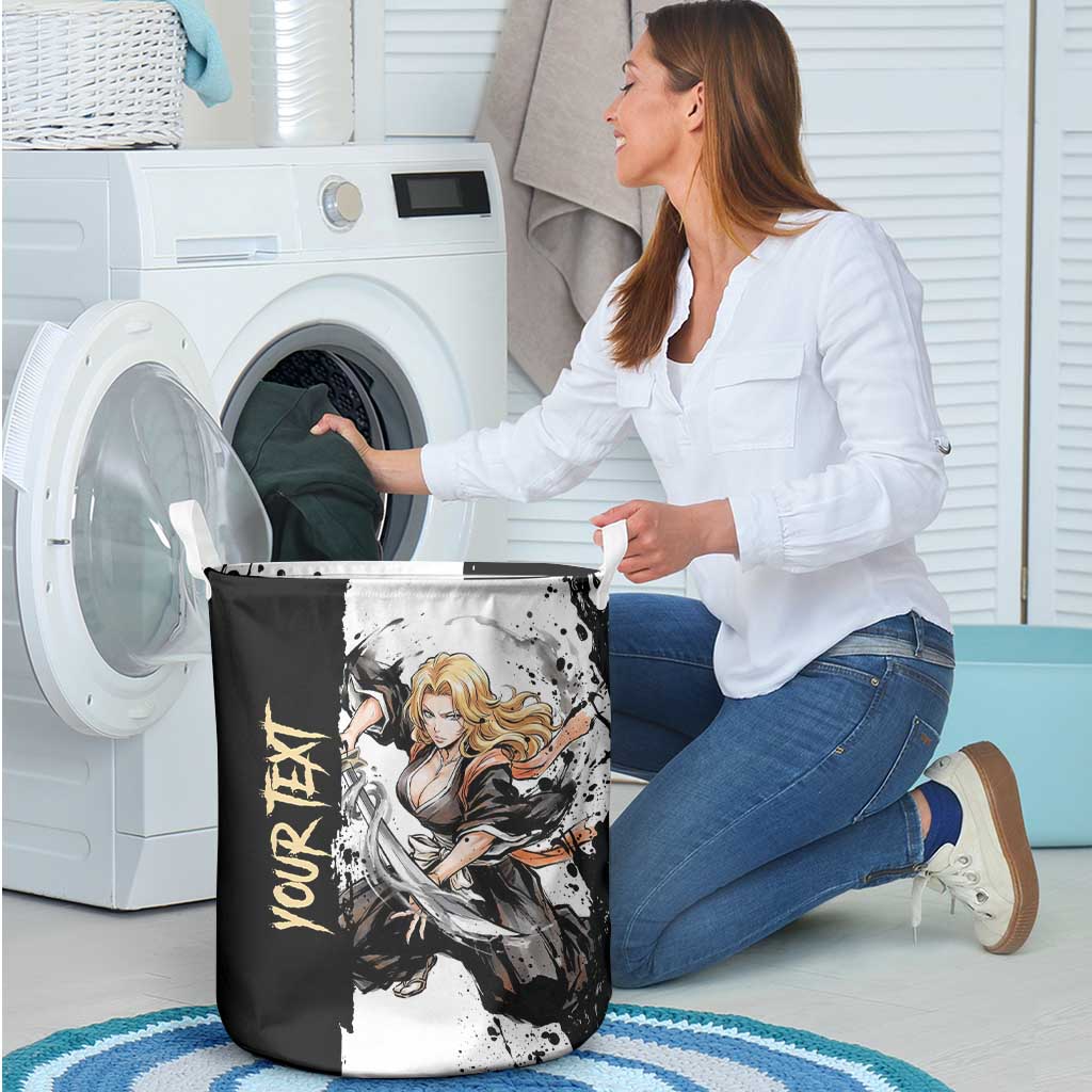 Personalized Rangiku Matsumoto Laundry Basket Ink Splash Anime Brush Style