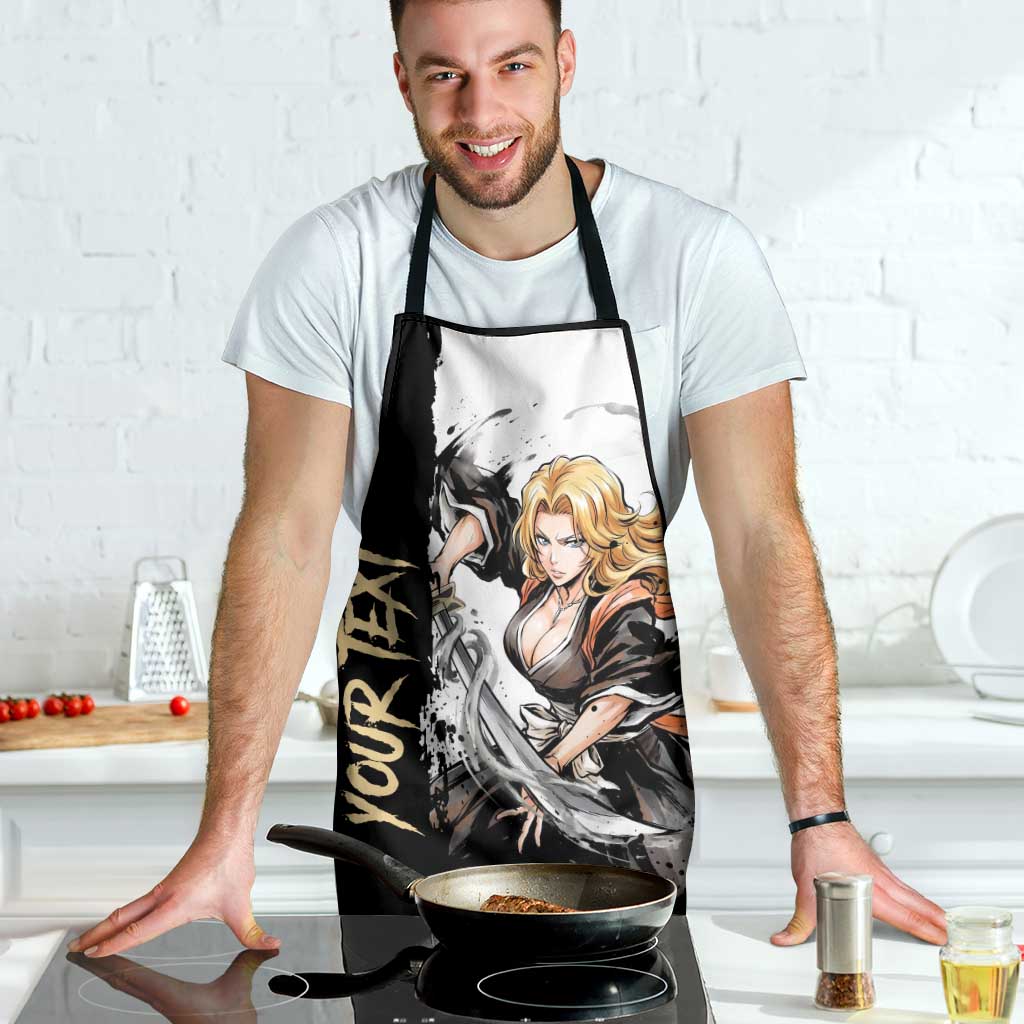 Personalized Rangiku Matsumoto Apron Ink Splash Anime Brush Style