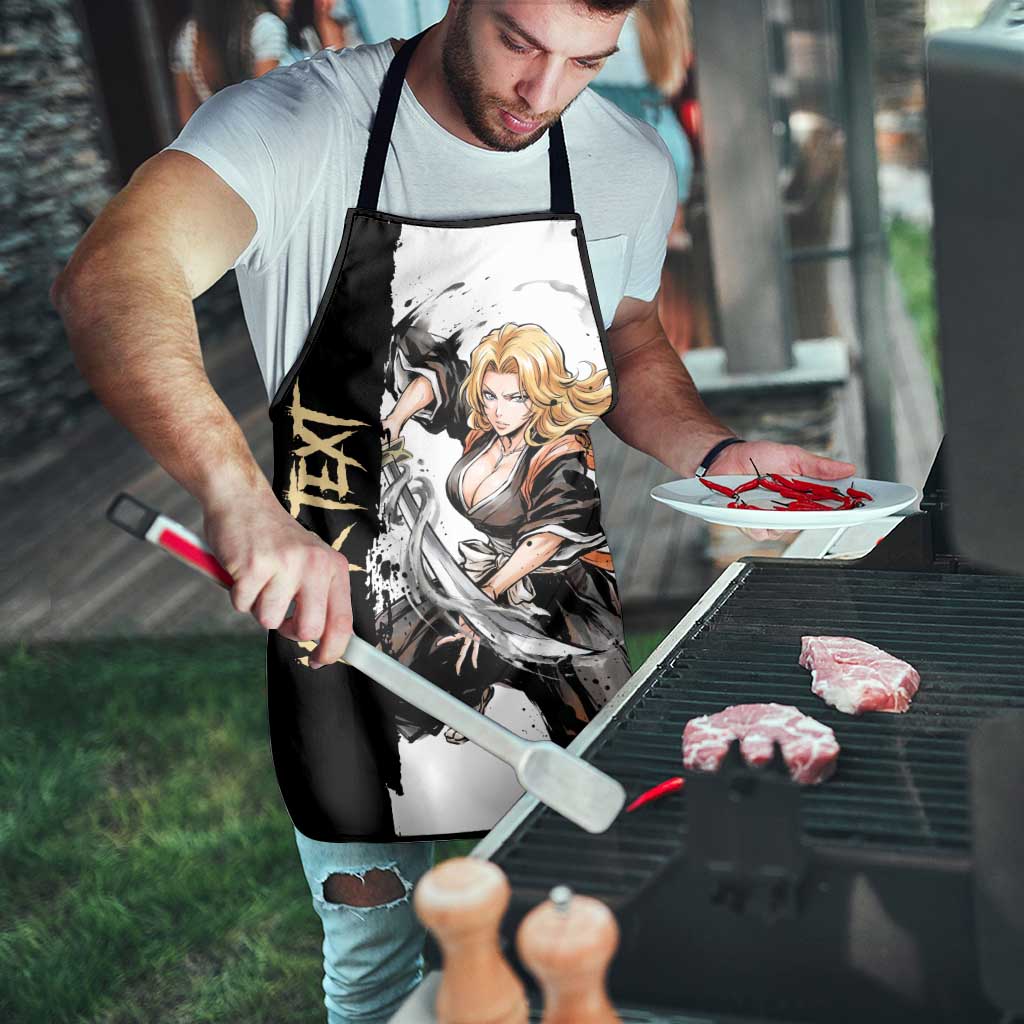 Personalized Rangiku Matsumoto Apron Ink Splash Anime Brush Style