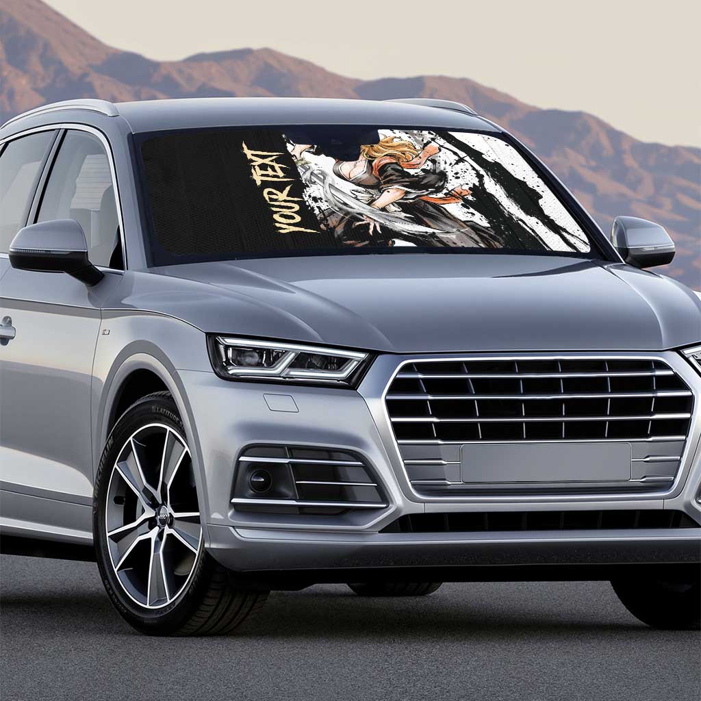 Personalized Rangiku Matsumoto Auto Sun Shade Ink Splash Anime Brush Style