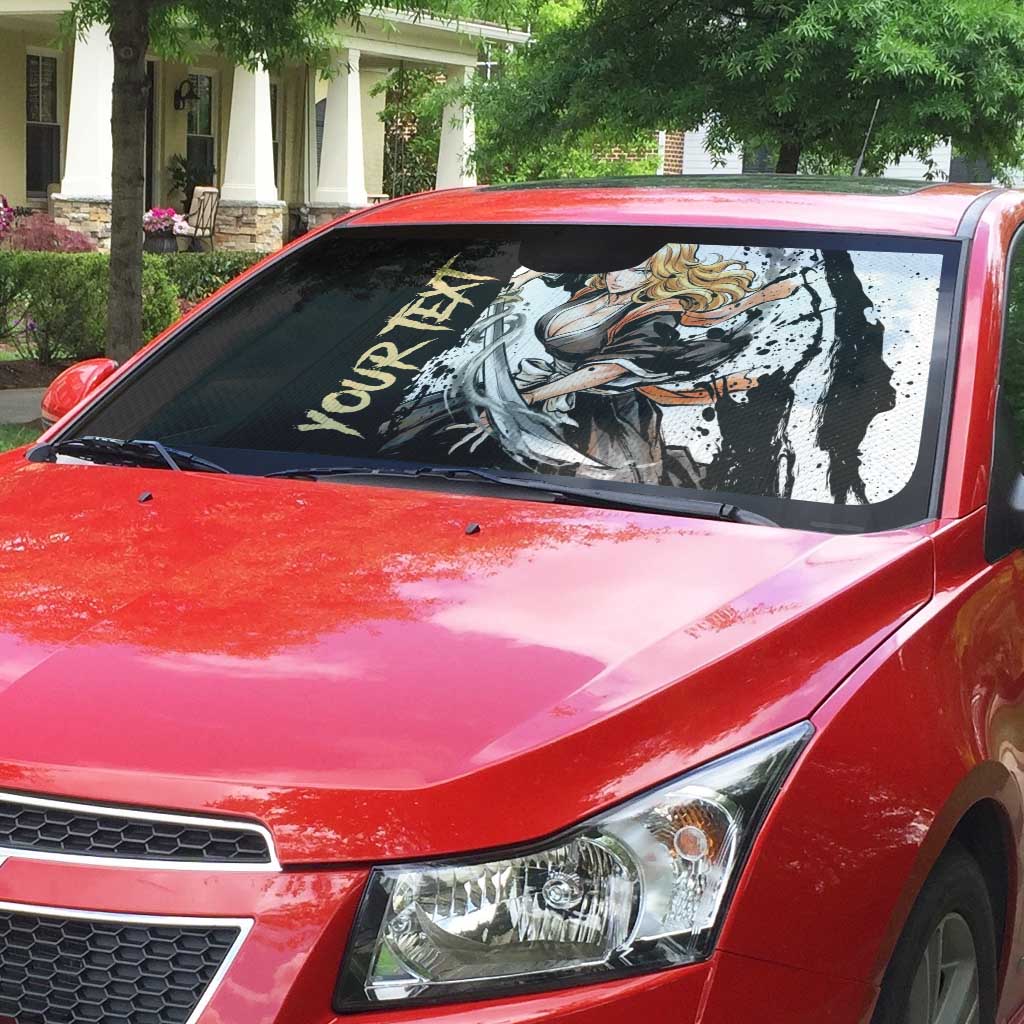 Personalized Rangiku Matsumoto Auto Sun Shade Ink Splash Anime Brush Style