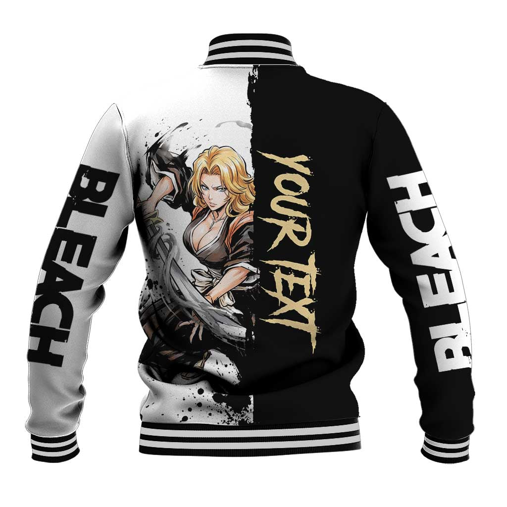 Personalized Rangiku Matsumoto Baseball Jacket Ink Splash Anime Brush Style