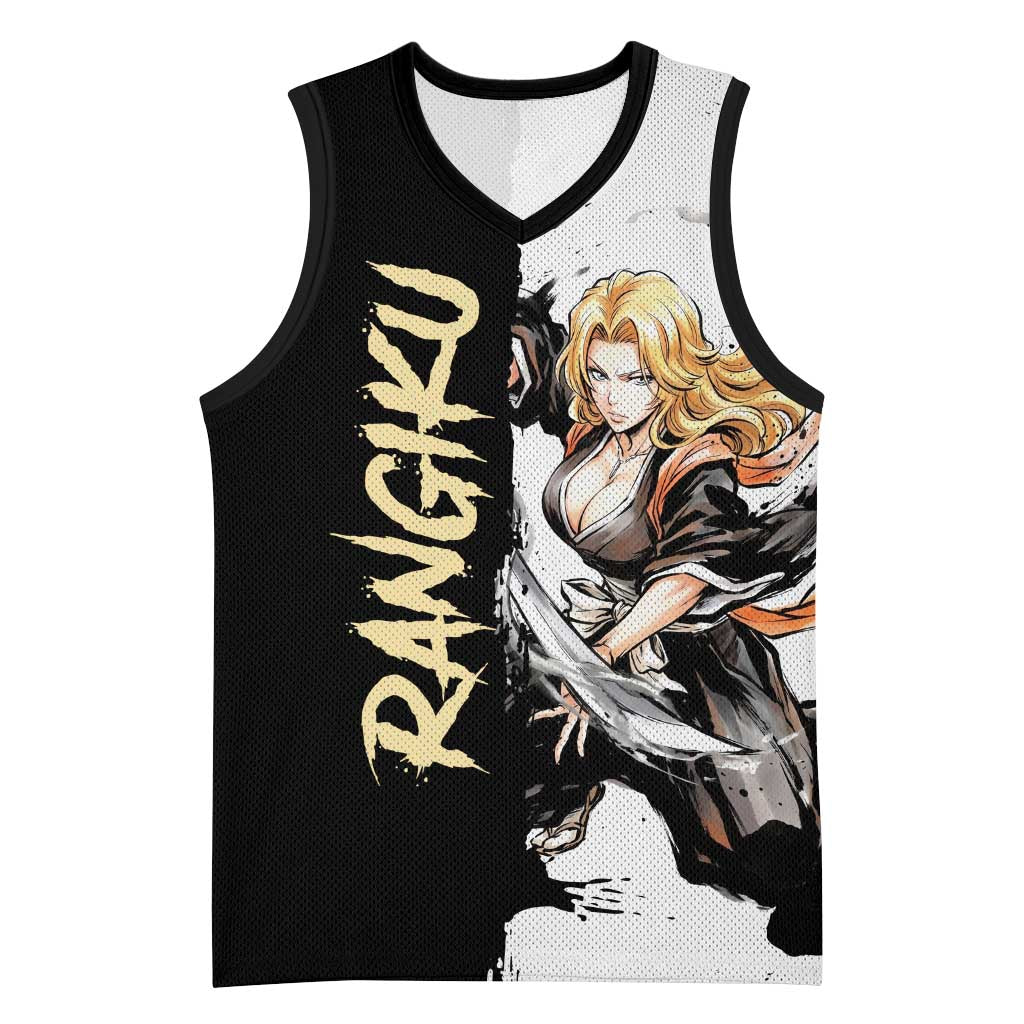 Personalized Rangiku Matsumoto Basketball Jersey Ink Splash Anime Brush Style