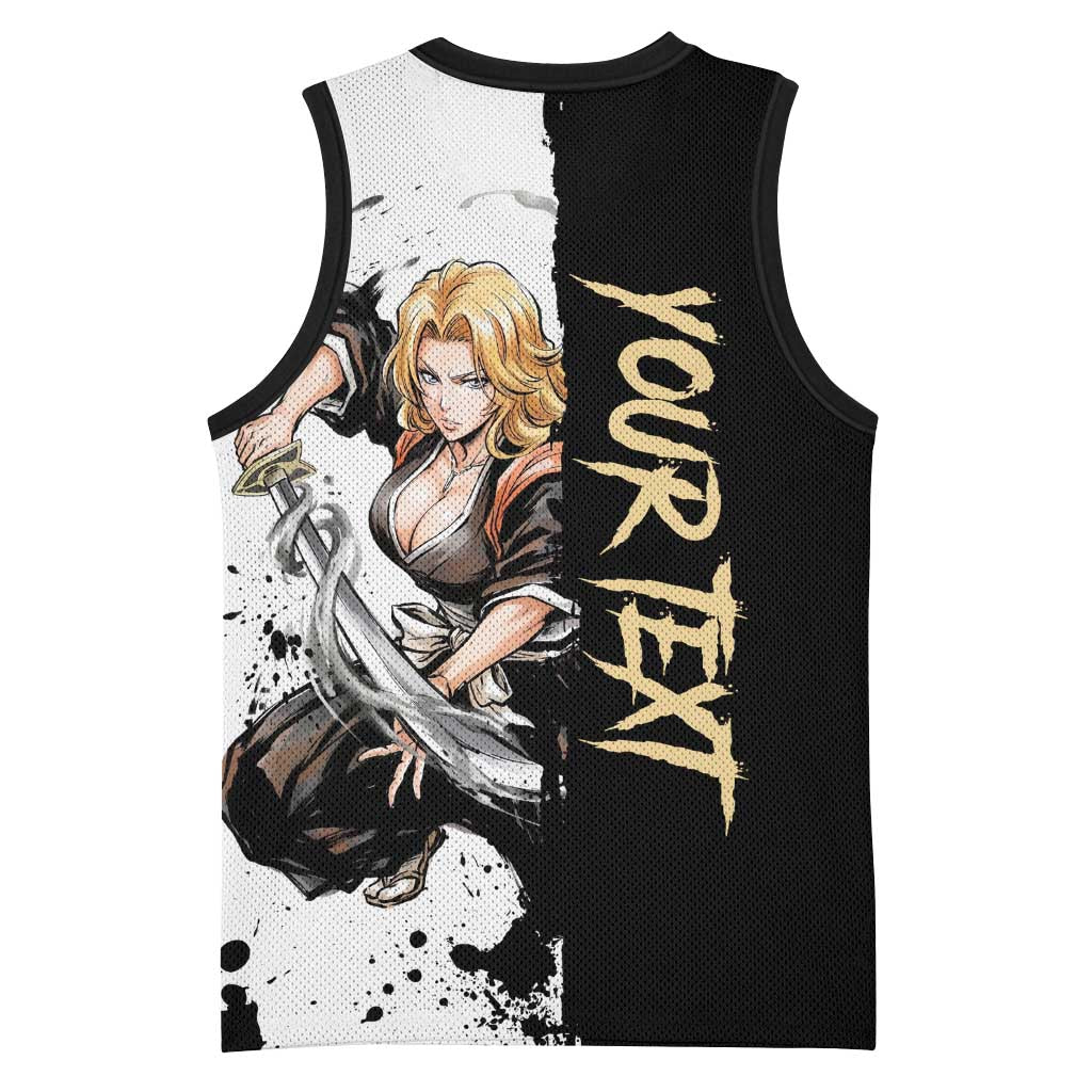 Personalized Rangiku Matsumoto Basketball Jersey Ink Splash Anime Brush Style