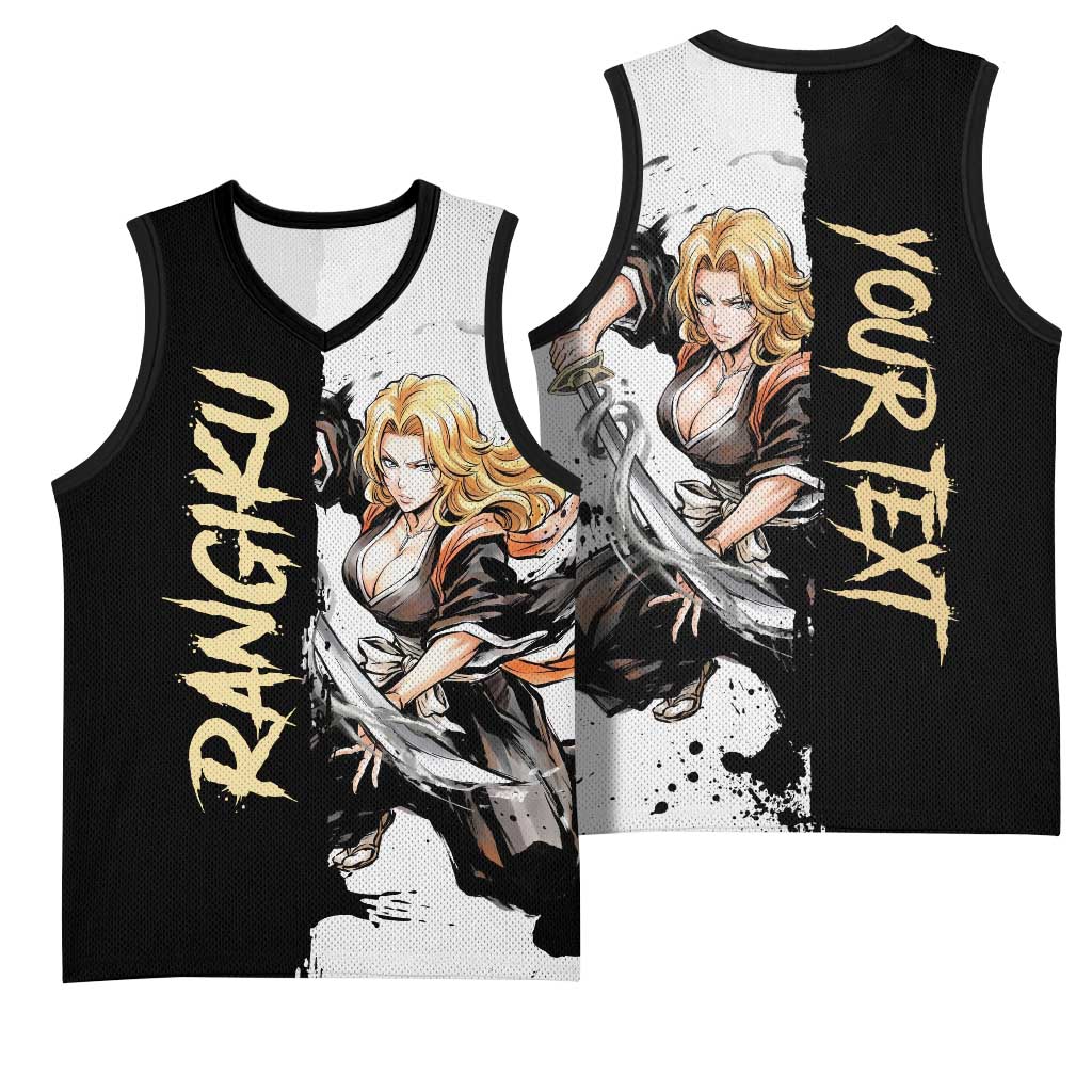 Personalized Rangiku Matsumoto Basketball Jersey Ink Splash Anime Brush Style