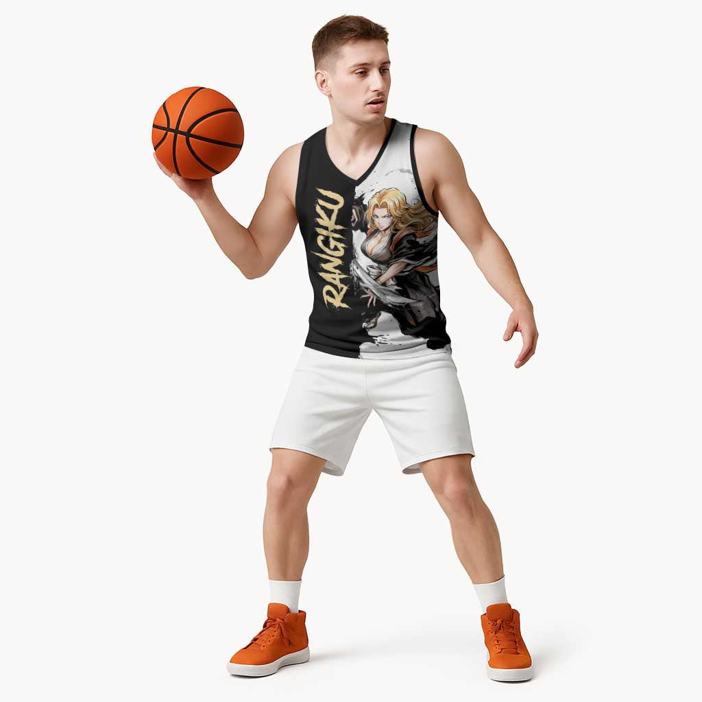 Personalized Rangiku Matsumoto Basketball Jersey Ink Splash Anime Brush Style