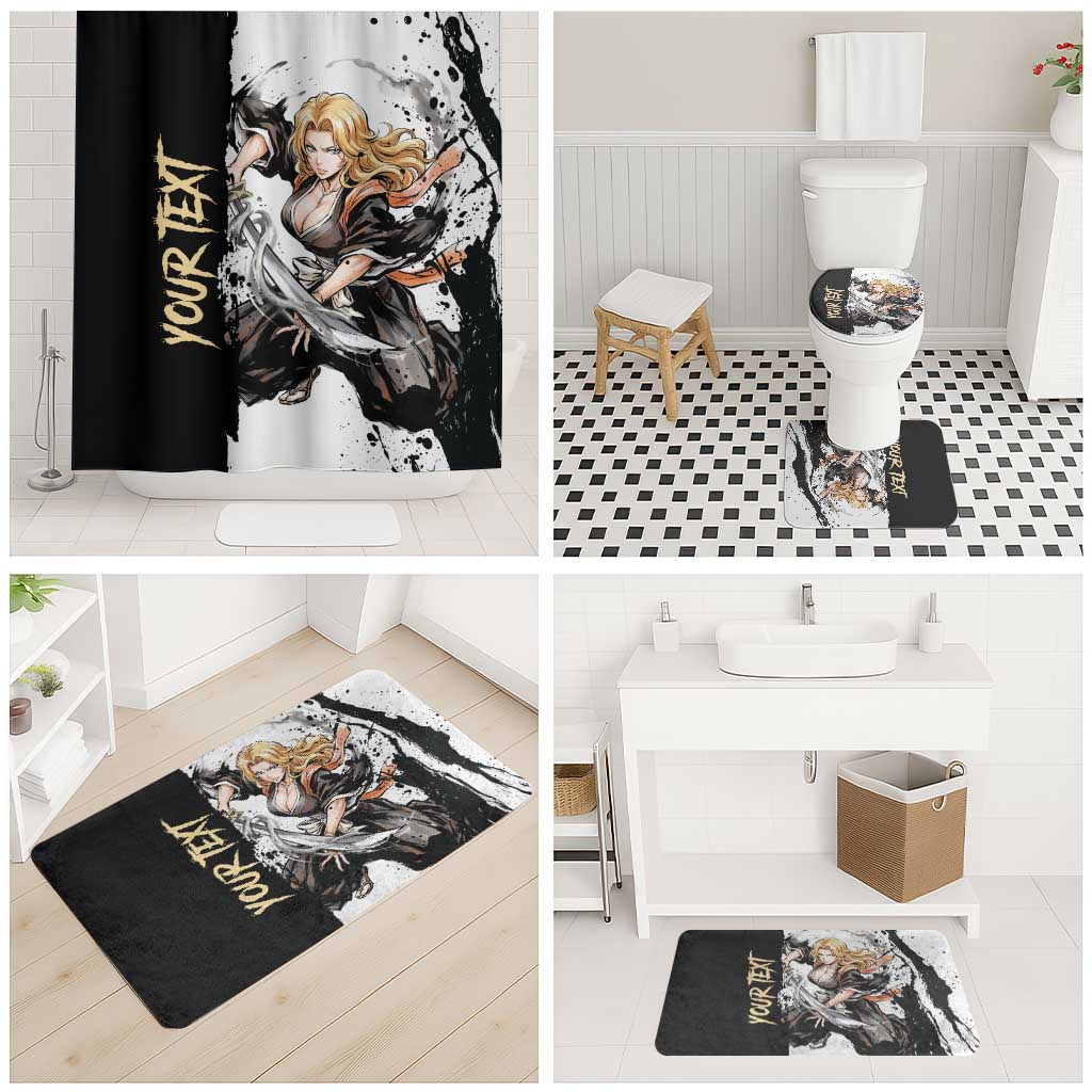 Personalized Rangiku Matsumoto Bathroom Set Ink Splash Anime Brush Style