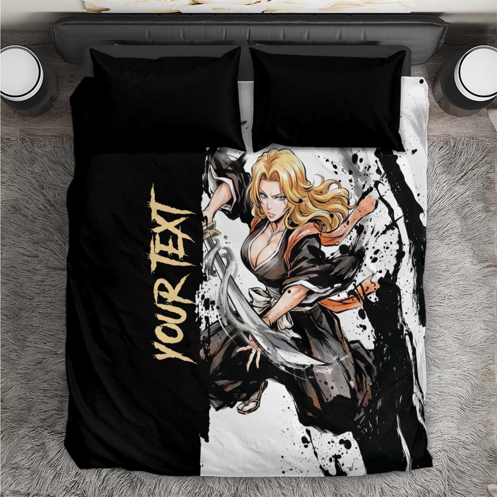 Personalized Rangiku Matsumoto Bedding Set Ink Splash Anime Brush Style