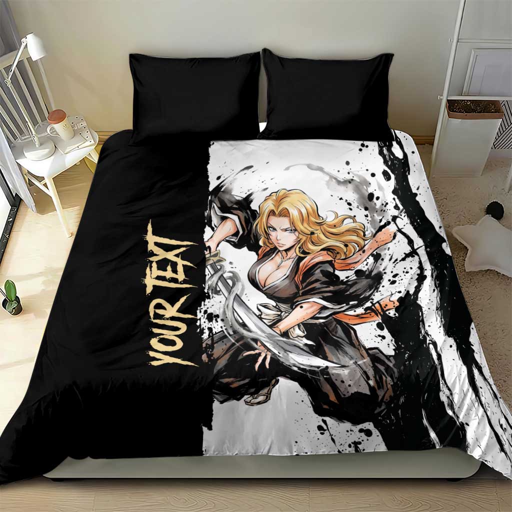 Personalized Rangiku Matsumoto Bedding Set Ink Splash Anime Brush Style