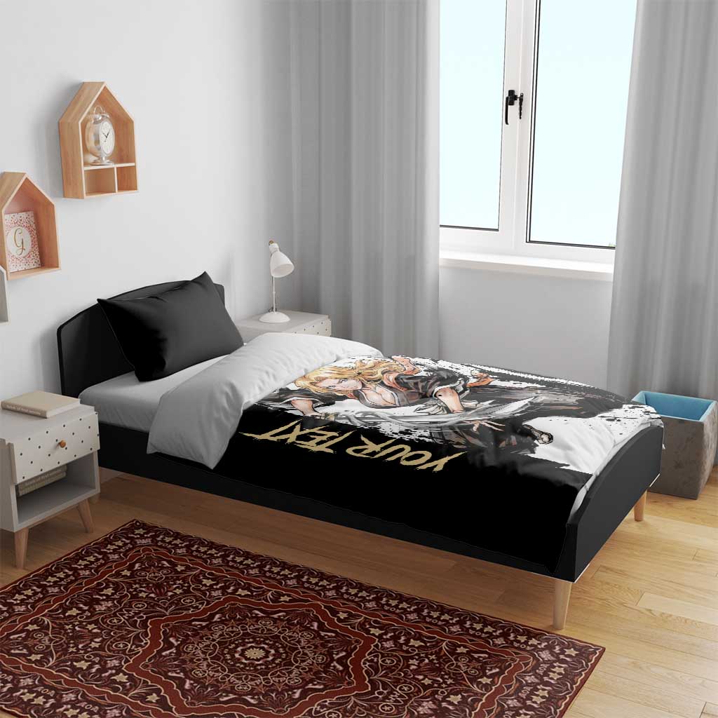 Personalized Rangiku Matsumoto Bedding Set Ink Splash Anime Brush Style
