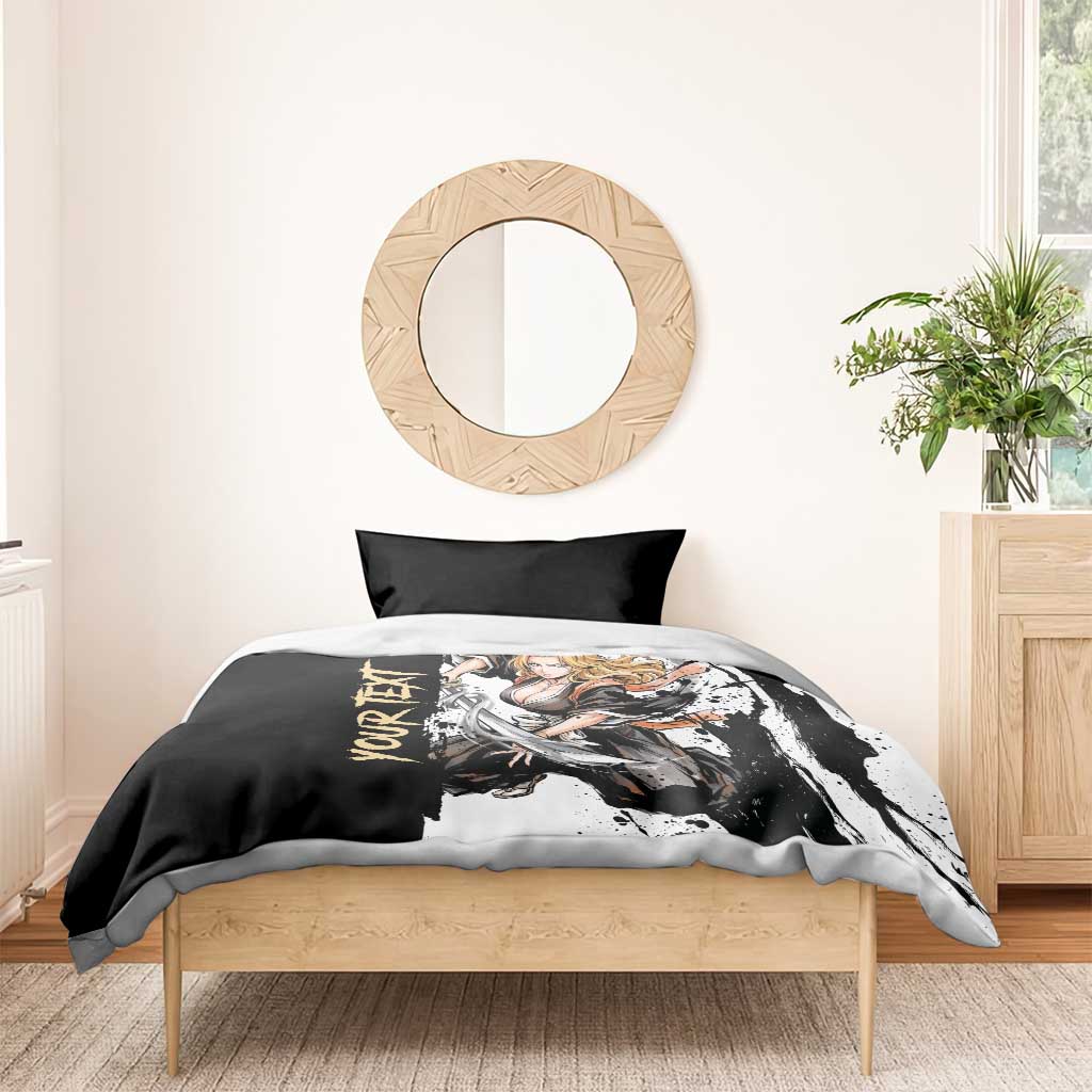 Personalized Rangiku Matsumoto Bedding Set Ink Splash Anime Brush Style