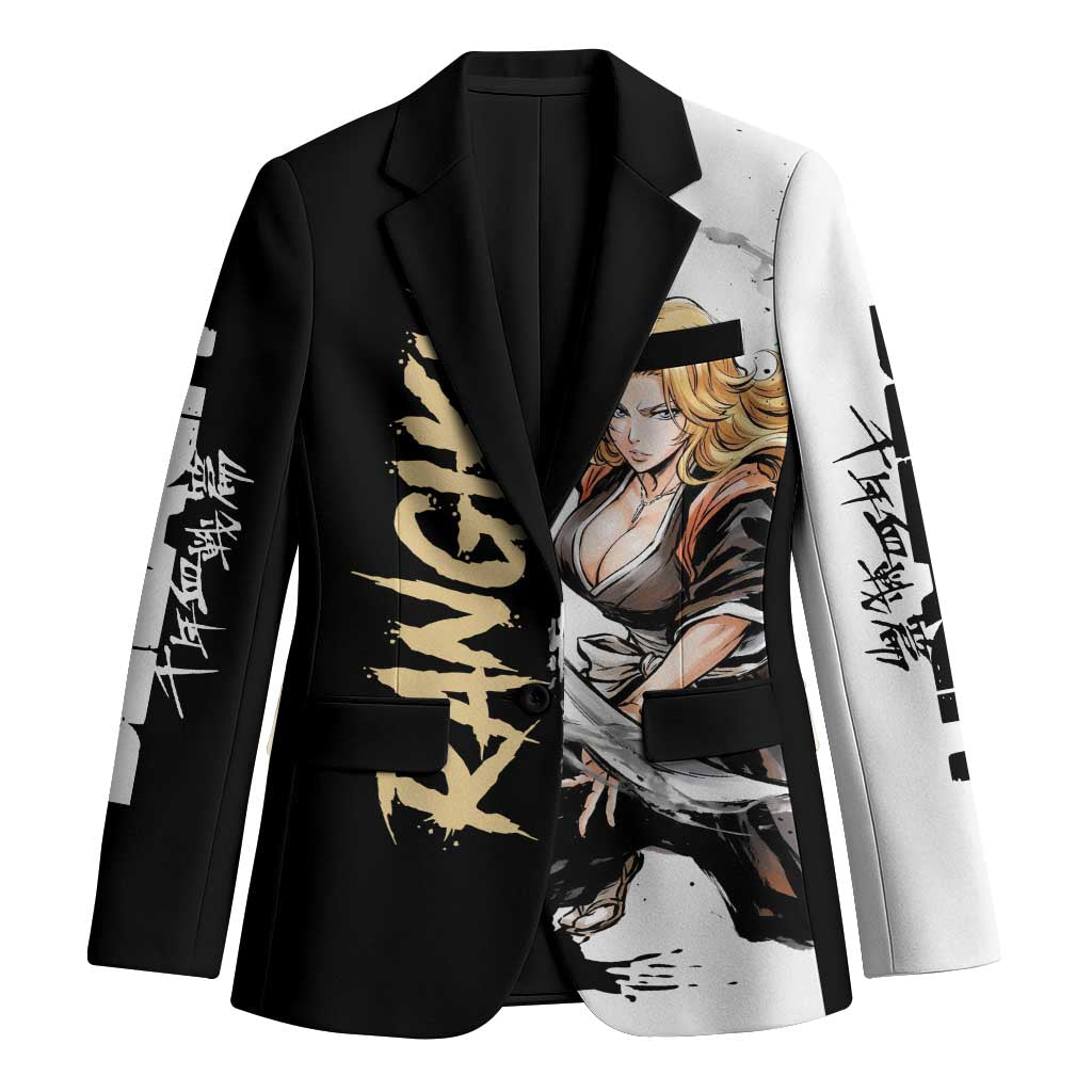 Personalized Rangiku Matsumoto Blazer Ink Splash Anime Brush Style