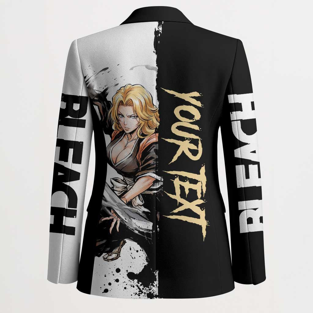 Personalized Rangiku Matsumoto Blazer Ink Splash Anime Brush Style