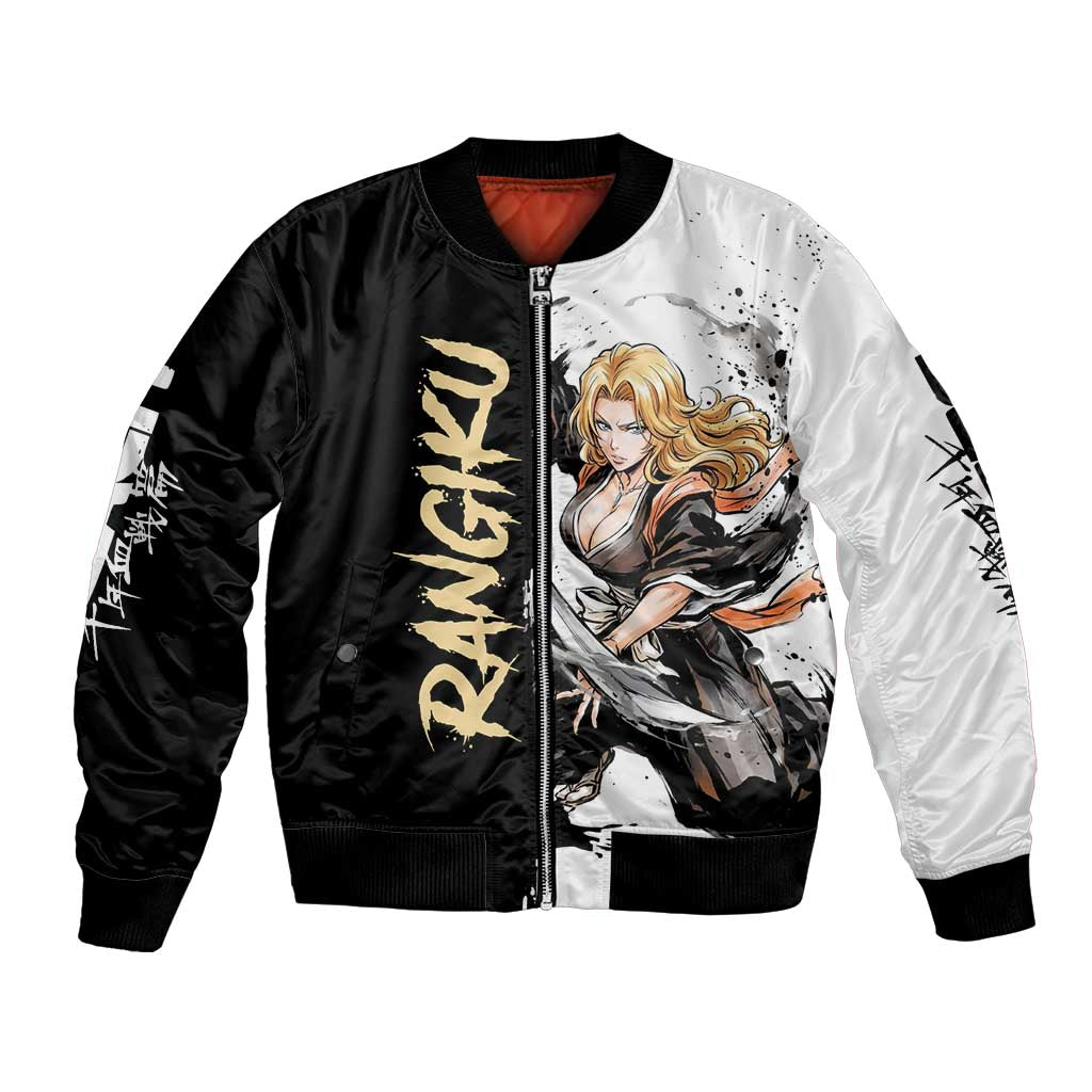 Personalized Rangiku Matsumoto Bomber Jacket Ink Splash Anime Brush Style