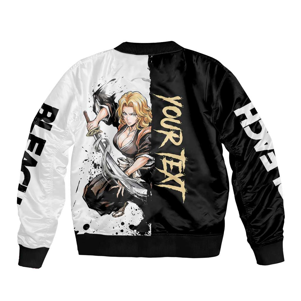 Personalized Rangiku Matsumoto Bomber Jacket Ink Splash Anime Brush Style