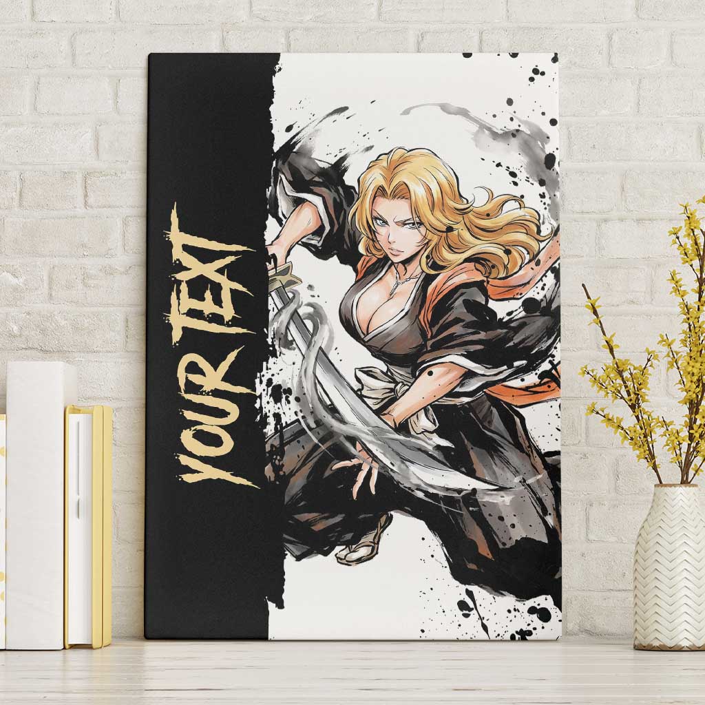 Personalized Rangiku Matsumoto Canvas Wall Art Ink Splash Anime Brush Style