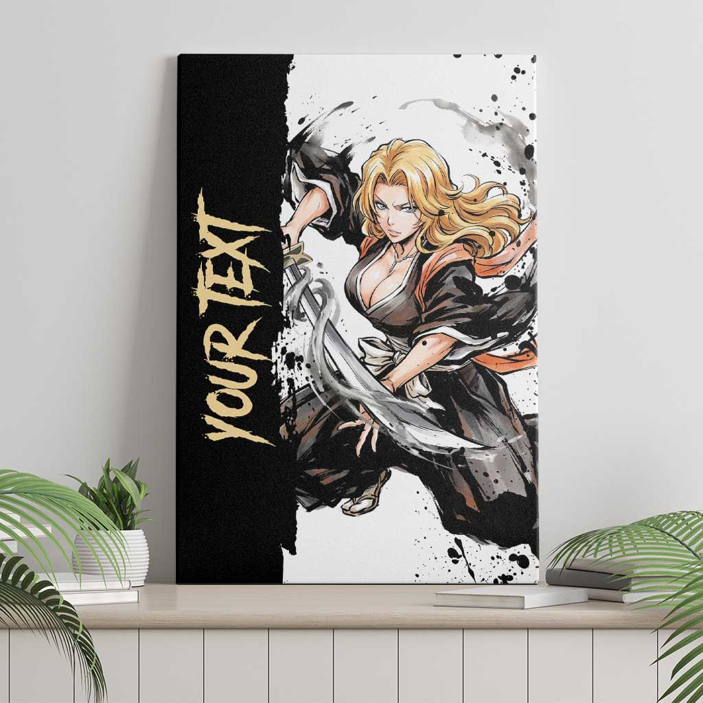 Personalized Rangiku Matsumoto Canvas Wall Art Ink Splash Anime Brush Style