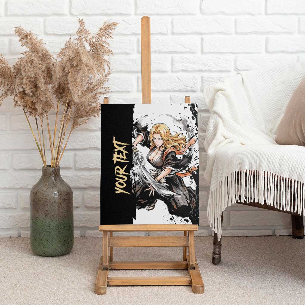 Personalized Rangiku Matsumoto Canvas Wall Art Ink Splash Anime Brush Style
