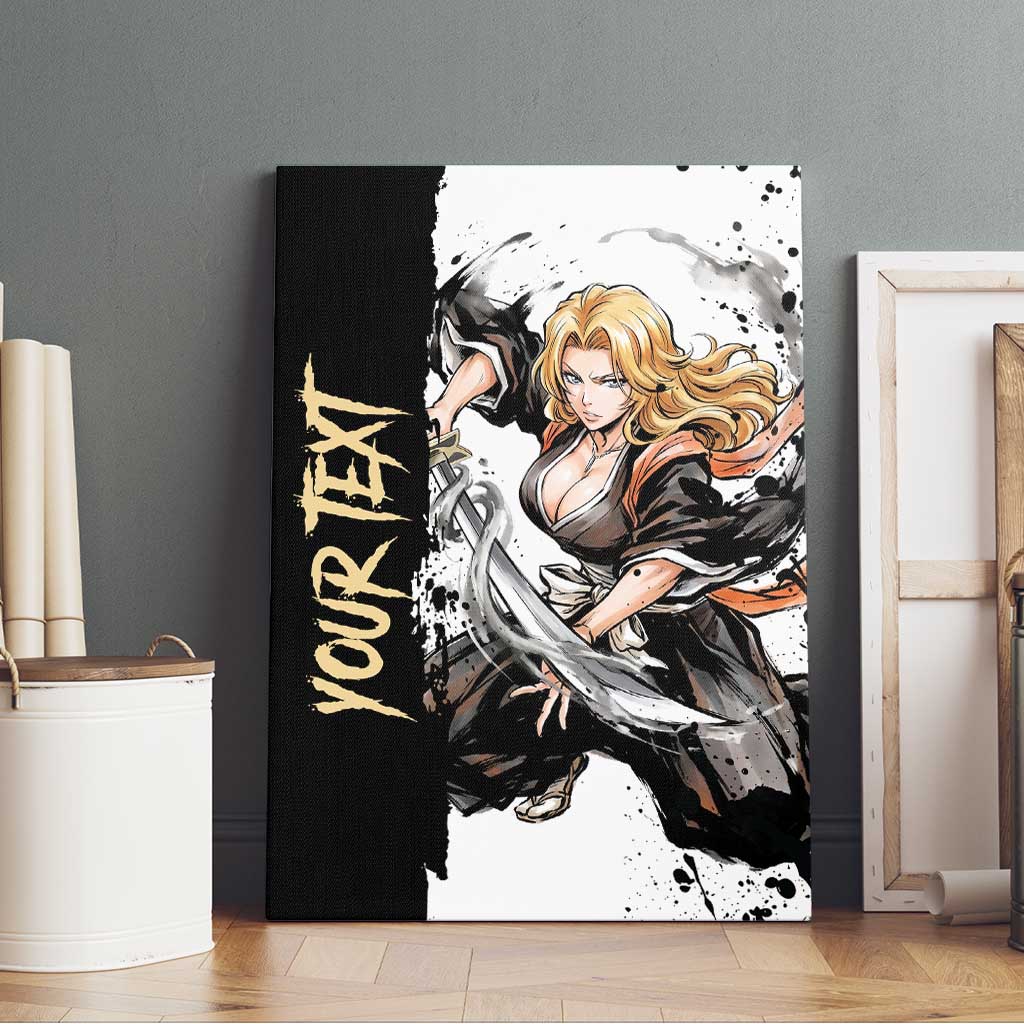 Personalized Rangiku Matsumoto Canvas Wall Art Ink Splash Anime Brush Style