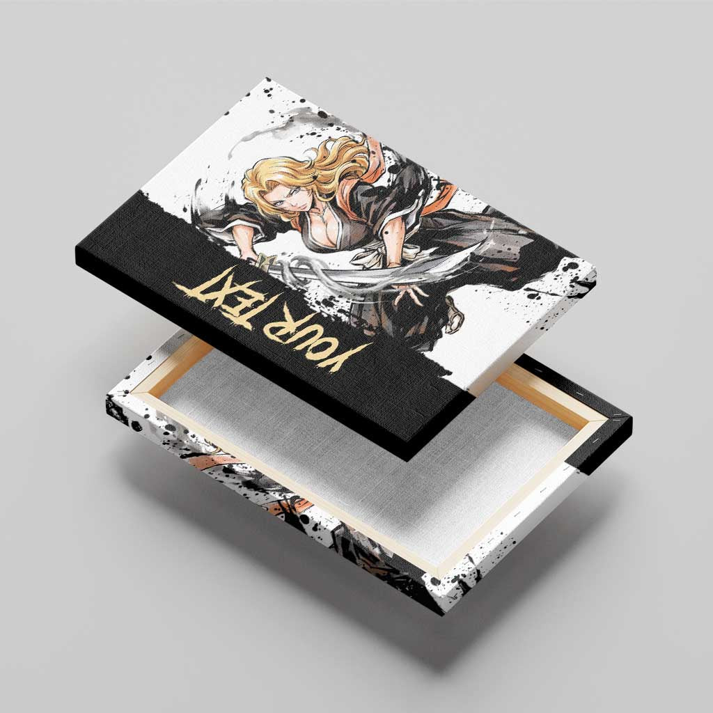 Personalized Rangiku Matsumoto Canvas Wall Art Ink Splash Anime Brush Style