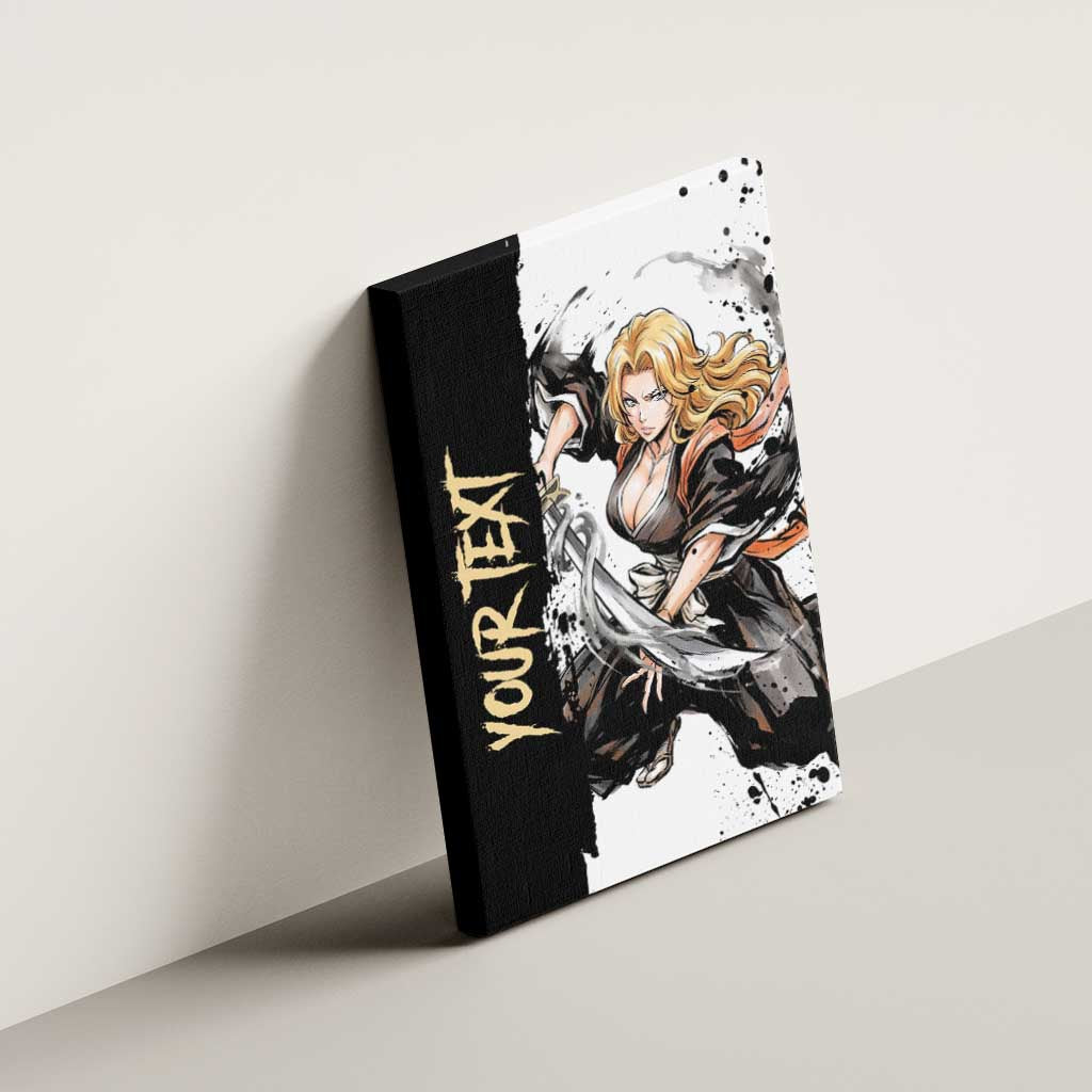 Personalized Rangiku Matsumoto Canvas Wall Art Ink Splash Anime Brush Style