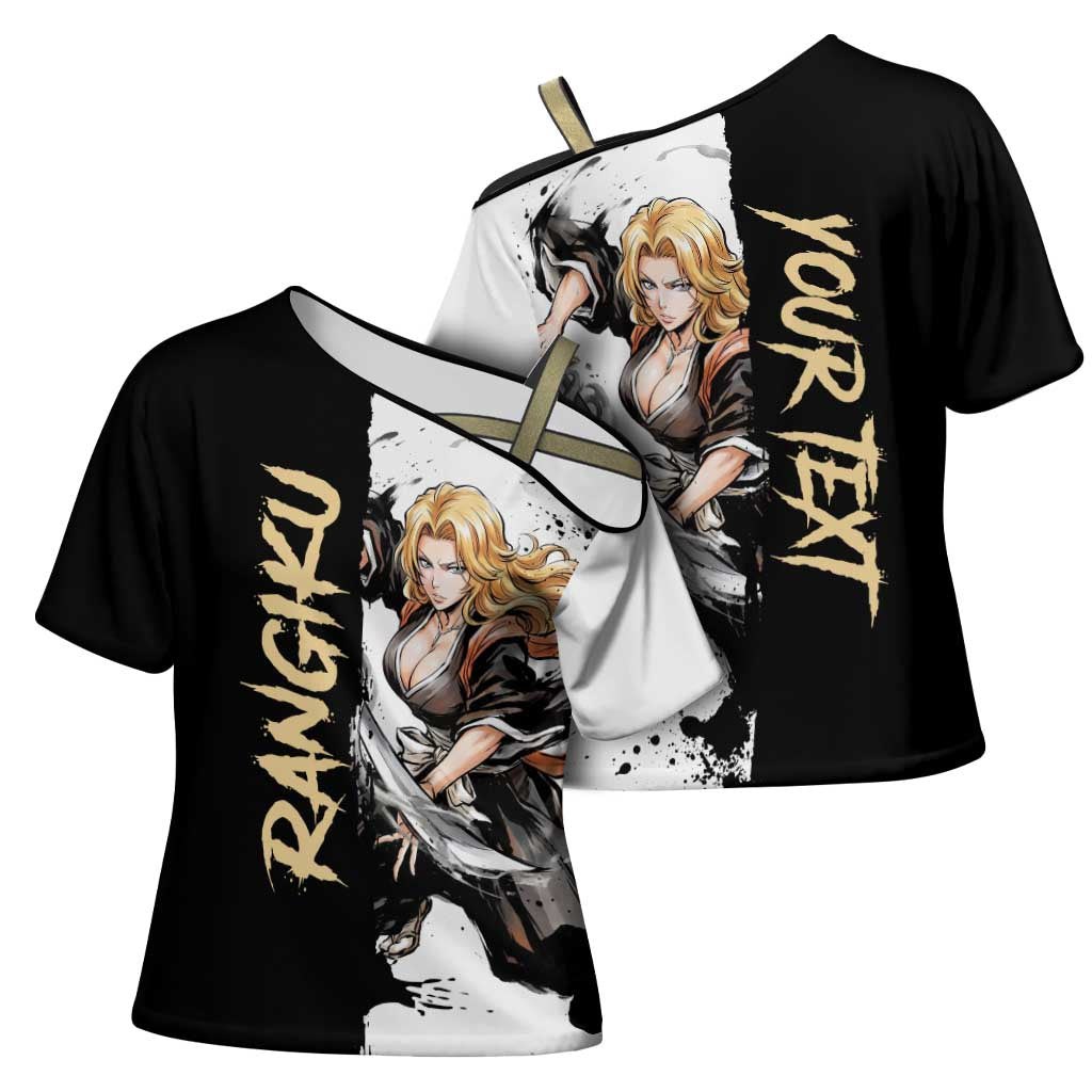 Personalized Rangiku Matsumoto Cross Shoulder Shirt Ink Splash Anime Brush Style