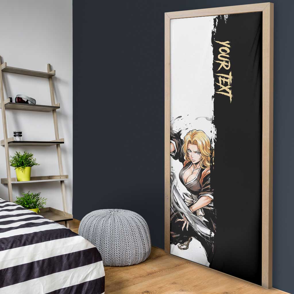 Personalized Rangiku Matsumoto Door Cover Ink Splash Anime Brush Style